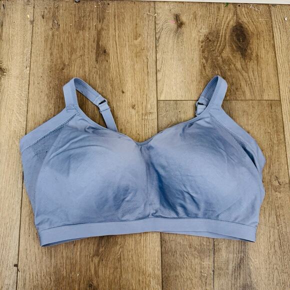 Warners Blue Wide Band Wireless Full Coverage T Shirt Bra Women’s Size 3X - Picture 1 of 5